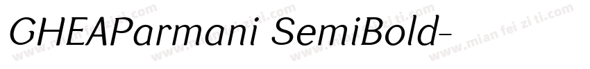 GHEAParmani SemiBold字体转换